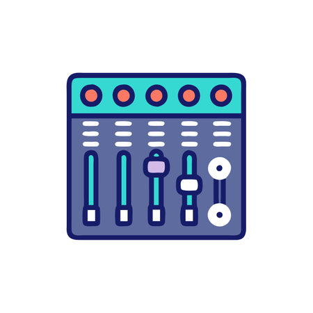 High-Quality Audio Visual Mixer Designのイラスト素材