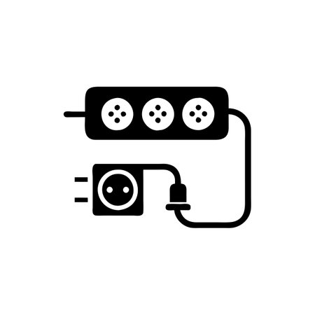 Versatile Extension Cord for Power Supplyのイラスト素材