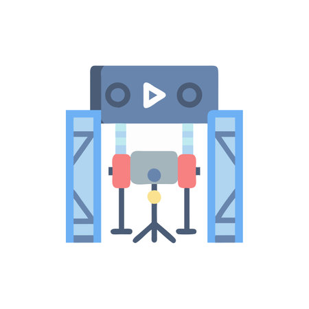 Video camera icon. Flat illustration of video camera icon for web designのイラスト素材