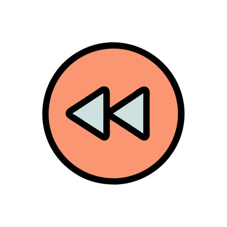 High-Quality Rewind Button for Interfacesのイラスト素材