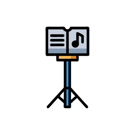 Adjustable Music Stand Iconのイラスト素材