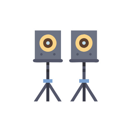 Essential Studio Monitor Stands Iconのイラスト素材