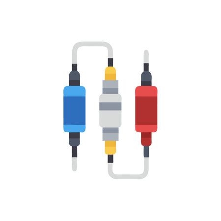 High-Quality RCA Cables for Musiciansのイラスト素材