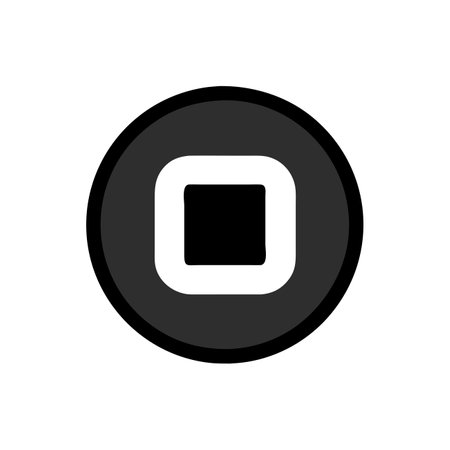 Stylish Stop Button for Mediaのイラスト素材