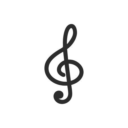 Stylish Treble Clef for All Genresのイラスト素材