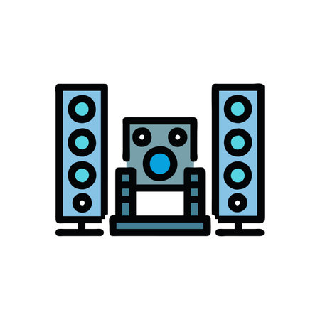 High-Quality Surround Sound System for Eventsのイラスト素材