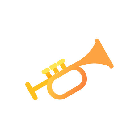 Elegant Trumpet Icon for Musicのイラスト素材