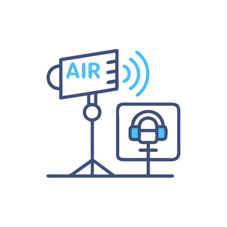 Stylish On-Air Light for Broadcastのイラスト素材