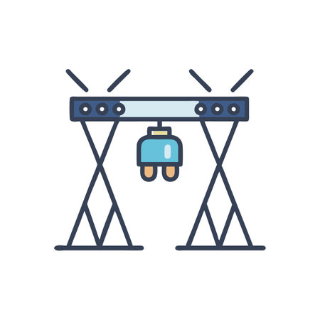 Stylish DJ Lighting Rig for Partiesのイラスト素材