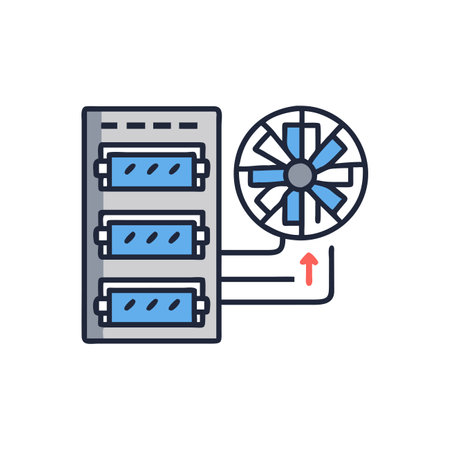 Data center vector line icon. Editable stroke. Adjustable stroke width.のイラスト素材