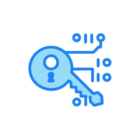 Key with keyhole line icon. Keyhole linear vector concept illustration.のイラスト素材