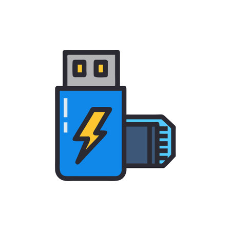 USB flash drive icon. Editable stroke. Pixel perfect, editable stroke.のイラスト素材