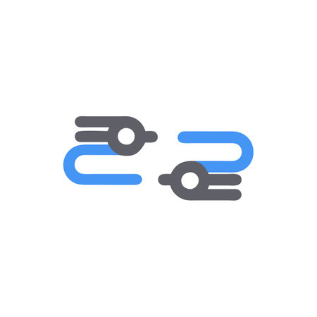 Two connected link icon in flat style. Link vector illustration on white isolated background. Link business concept.のイラスト素材