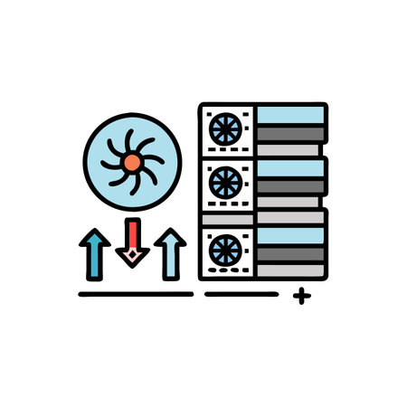 Data center icon, vector illustration. Flat design style. Data center concept.のイラスト素材