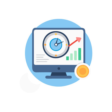 Data analysis flat icon. Vector illustration of data analysis. Data analysis concept.のイラスト素材