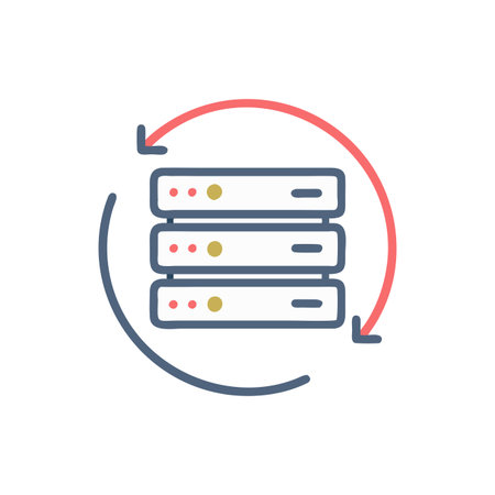 Data center line icon. Server, hosting, hosting concept. Vector illustration can be used for topics like hosting, hosting, networkのイラスト素材