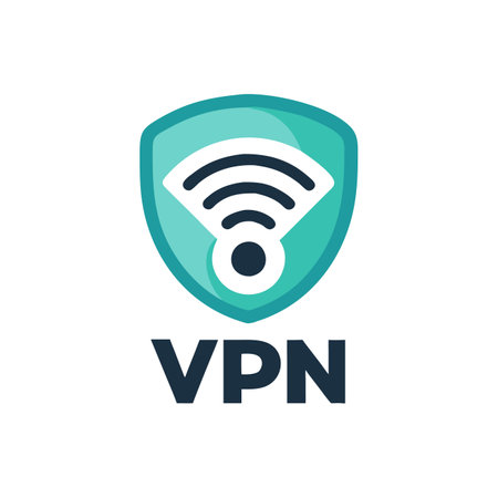 vpn logo design template. Vector illustration of icon for web designのイラスト素材