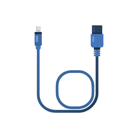 USB cable icon. Flat illustration of USB cable vector icon for web design