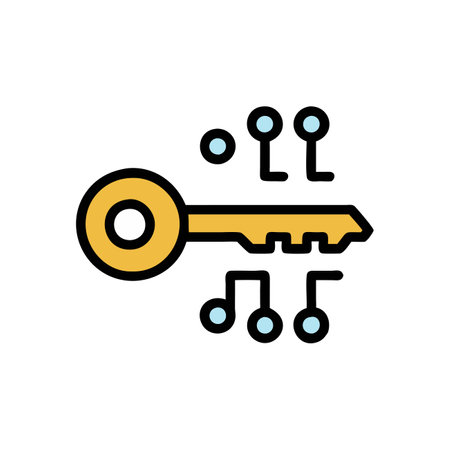 Key icon, vector illustration, filled outline design editable stroke.のイラスト素材