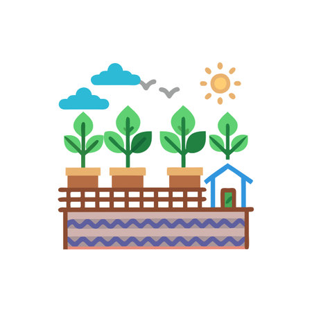 Gardening flat color icon. Vector illustration on white background.のイラスト素材