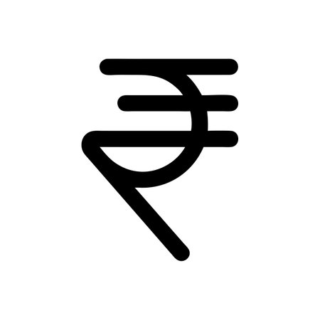 Indian Rupee Sign Icon Design Vector Template Illustration Sign And Symbolのイラスト素材