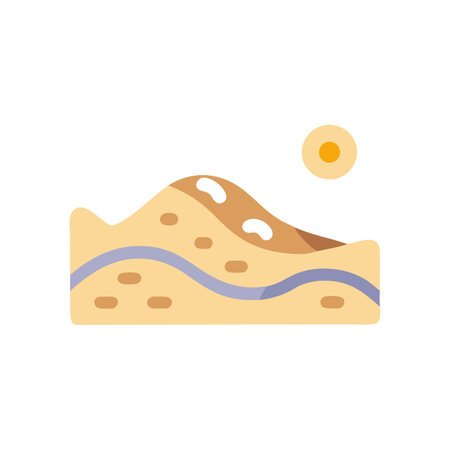 Sand flat icon isolated on white background for your web and mobile app designのイラスト素材