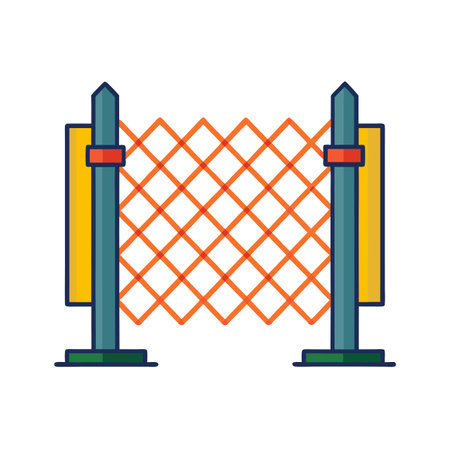 Fence icon vector isolated on white background for your web and mobile app design, fence logo conceptのイラスト素材