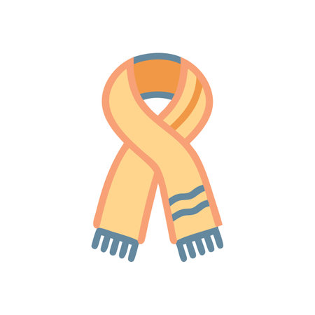 Orange scarf icon vector isolated on white background for your web and mobile app design, Orange scarf logo conceptのイラスト素材