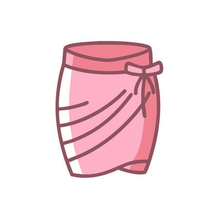 Thin skirt icon. Cartoon illustration of thin skirt vector icon for web designのイラスト素材