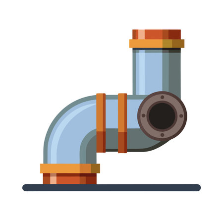 Water pipe icon. Flat illustration of water pipe vector icon for webのイラスト素材