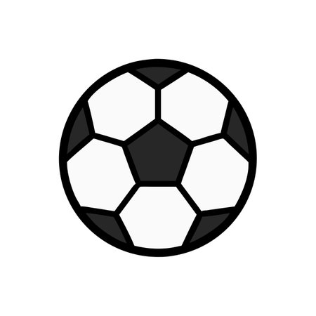 Soccer ball icon. Simple illustration of soccer ball vector icon for webのイラスト素材