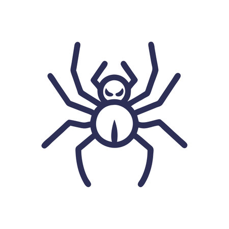 Spider thin line icon. Insect, halloween, halloween concept. Vector illustration can be used for topics like halloween, celebrationrationのイラスト素材