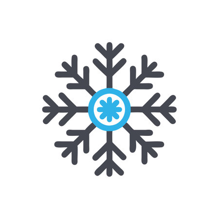 Snowflake icon vector isolated on white background for your web and mobile app design, Snowflake logo conceptのイラスト素材