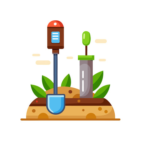 Garden tools icon. Flat illustration of garden tools icon for web designのイラスト素材