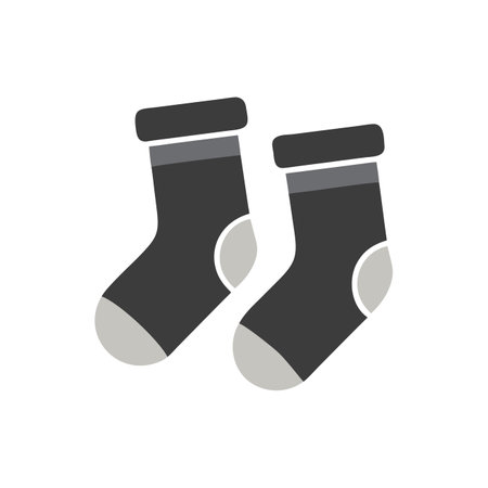 Socks icon on background for graphic and web design. Simple illustration. Internet concept symbol for website button or mobile appのイラスト素材