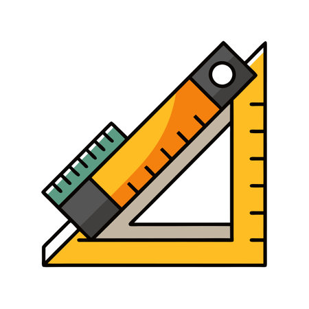 ruler and pencils school supply isolated icon design vector illustration  graphicのイラスト素材
