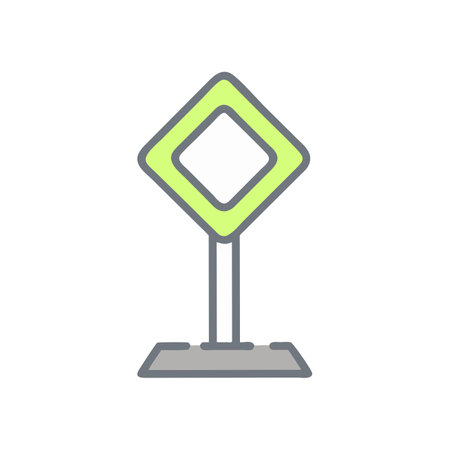Traffic signal vector icon design on white background, editable stroke.のイラスト素材