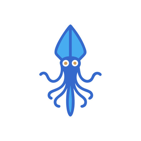 Squid icon. Flat design style eps 10 vector illustration.のイラスト素材