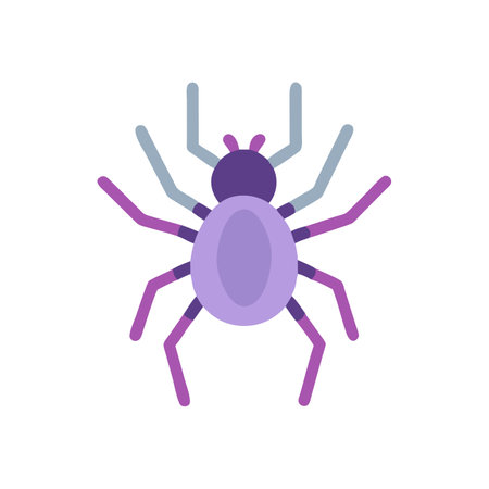 Spider flat icon isolated on white background. Vector illustration. Eps 10.のイラスト素材