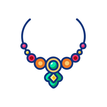 Necklace vector line icon, jewelry and bijouterie sign.のイラスト素材