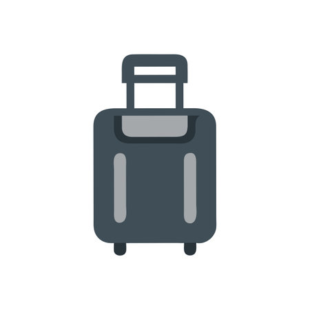 Suitcase icon in flat color style. Baggage bag luggageのイラスト素材
