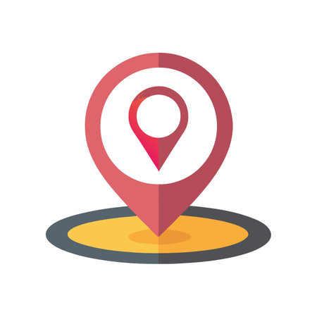 Pin location icon. Location symbol. Map pointer. Vector illustration.のイラスト素材