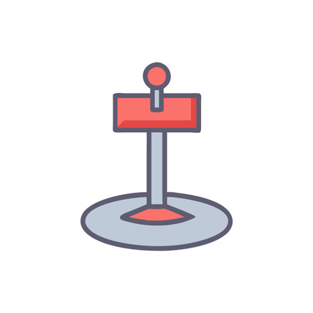 Signpost flat color icon. Vector illustration. Isolated on white background.のイラスト素材