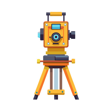 Surveyor equipment vector Illustration isolated on a white background.のイラスト素材