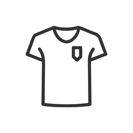 Soccer jersey icon in flat style. Football t-shirt vector illustration on white isolated background. Sport wear business concept.のイラスト素材