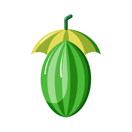 Watermelon icon. Cartoon of watermelon vector icon for web design isolated on white backgroundのイラスト素材