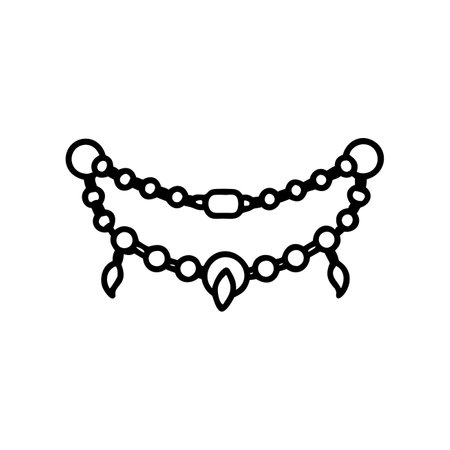 Necklace icon. Vector illustration isolated on a white background.のイラスト素材