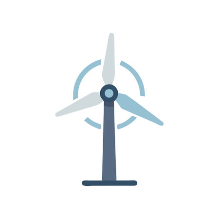 Wind turbine icon vector isolated on white background for your web and mobile app designのイラスト素材