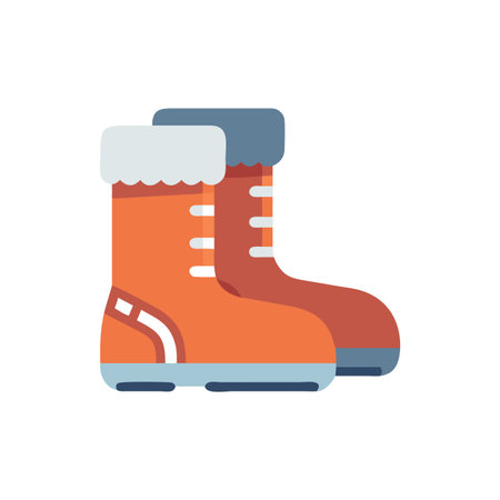 Winter boots icon. Flat illustration of winter boots icon for web designのイラスト素材