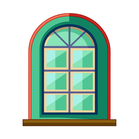 Vector illustration of window and frame symbol. Collection of window and window stock vector illustration.のイラスト素材